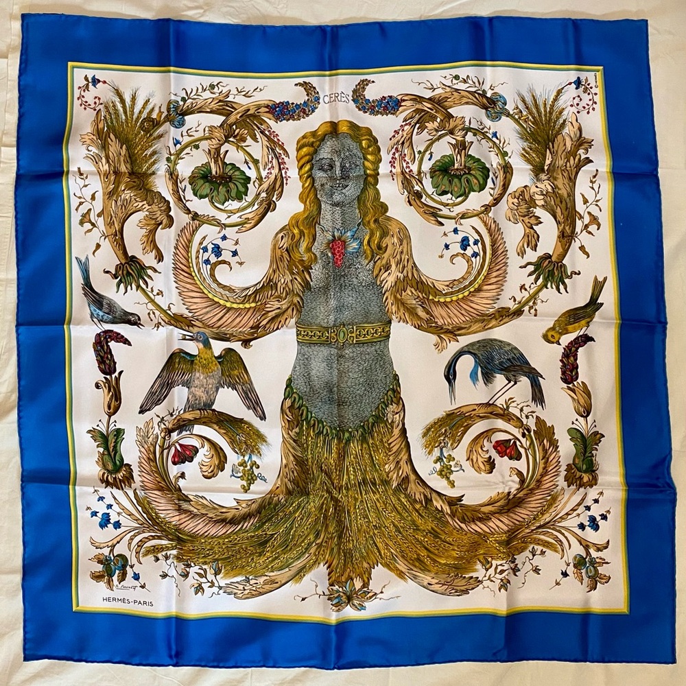 Vintage HERMES CERES Carre 90cm/35” Square Silk Scarf - NWOT with Original Box